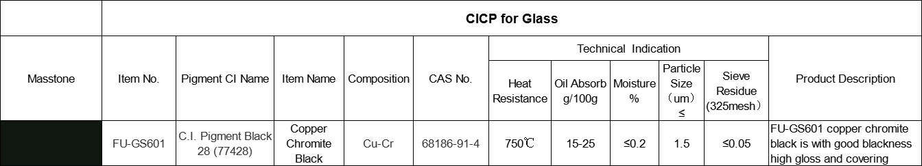 GS601 copper chromite black