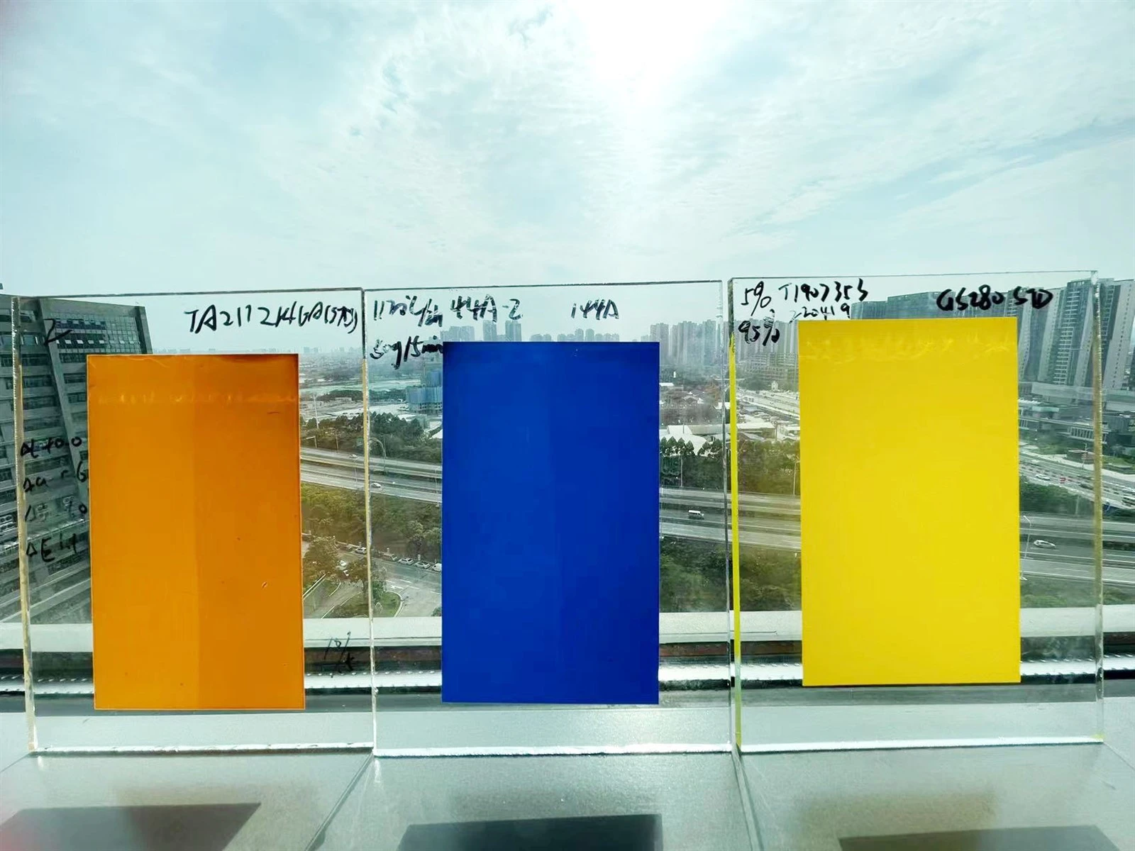 pigment on glass